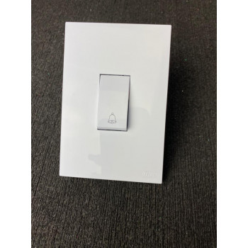 Conjunto Pulsador de Campainha Vertical 4x2 - RECTA BRANCO GLOSS Conjunto Pulsador de Campainha Vertical 4x2 - RECTA BRANCO GLOSS